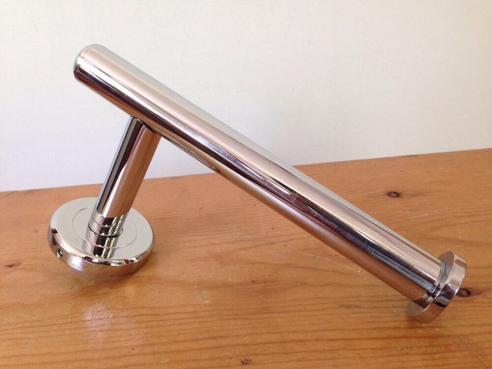 Gatco Modern Shiny Chrome Wall Mount Ready Toilet Paper Holder 4243 Latitude II
